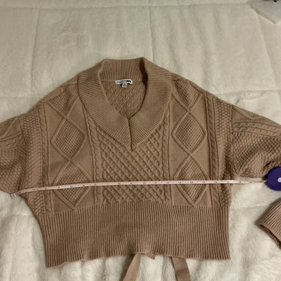 Fashion Nova Women's Pink Cable Knit Sweater - Picture 4 of 6